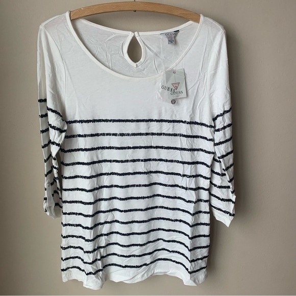 Guess Tops - New Guess sequin stripe top